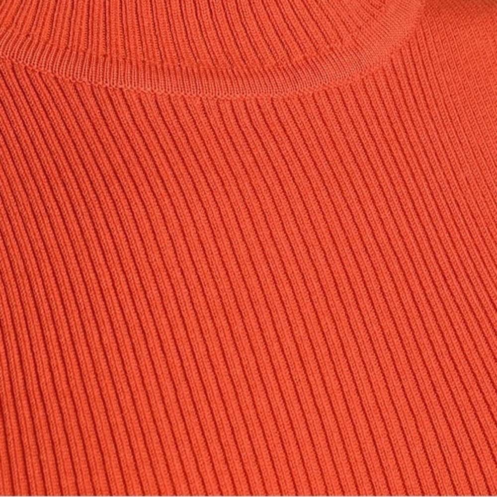 Fashionable Fantasy Orange Mock Neck Midi Dress XL - Picture 6 of 7